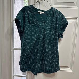 Emerald green blouse from Stichfix box